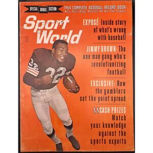 1964 Sport World Jim Brown Cleveland Browns Jimmy Brown Baseball Hockey Boxing